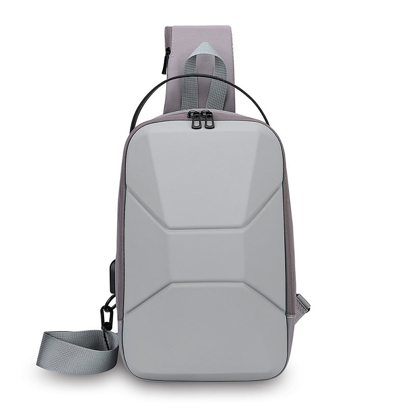 Factory wholesale summer new breast bag messenger bag men's waterproof USB charging shoulder bag light locomotive bag