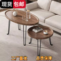 Foldable tea table coffee table minimalist modern nordic home living room round sofa side table small apartment portable table