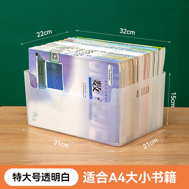 Desk A4 File Storage Box Desktop Student Storage Stationery Book Storage Box Dormitory Table Storage Box