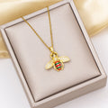 Necklace women's copper long zircon titanium steel electroplated animal pendant accessible luxury stylishclassyniche styleeasiest for match clavicle chain