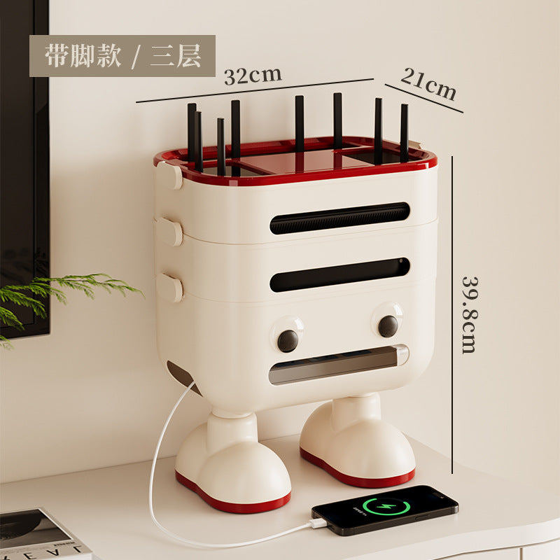 Router storage box - home wifi, tv set-top box organizer, new socket & broadband cable management solution