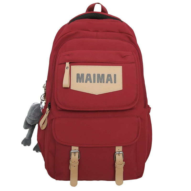 Japanese style workwear style high school students junior high school students school bag women's k-style backpack men's large capacity travel backpack easiest for match