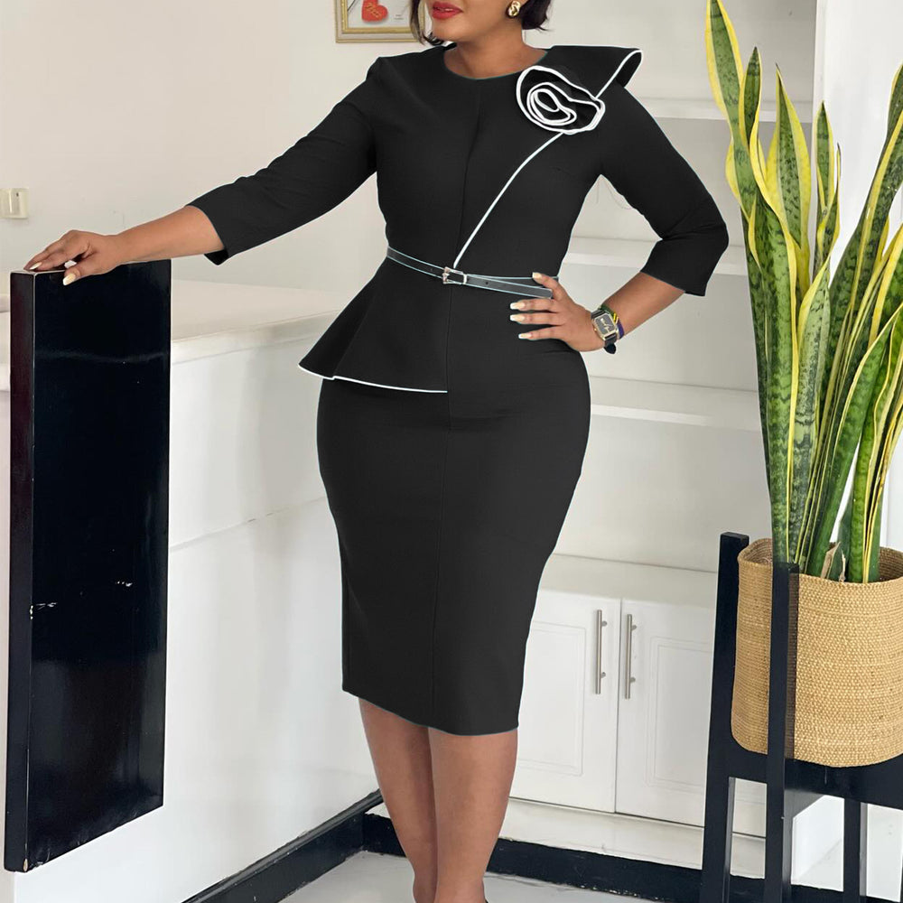D551export women's clothing  spring new arrivalfashioneleganteleganceol pencil skirt hip-covering african dress