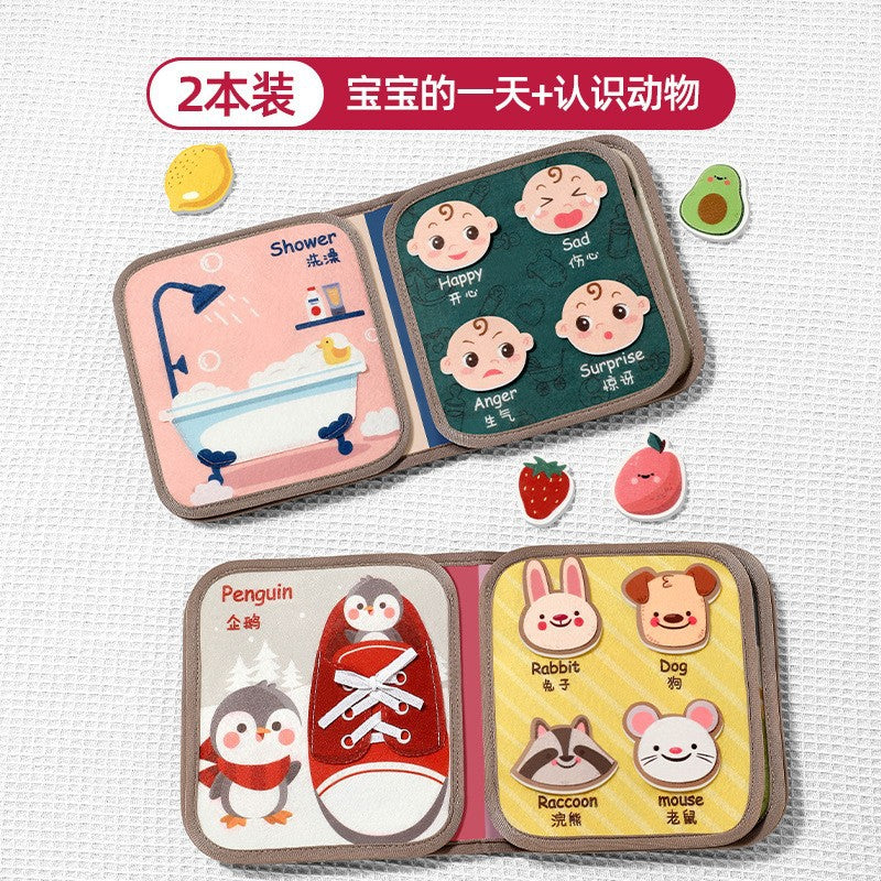 Tearable tail cloth book - tear-resistant, chewable, and washable early education toy for babies 6-12 months