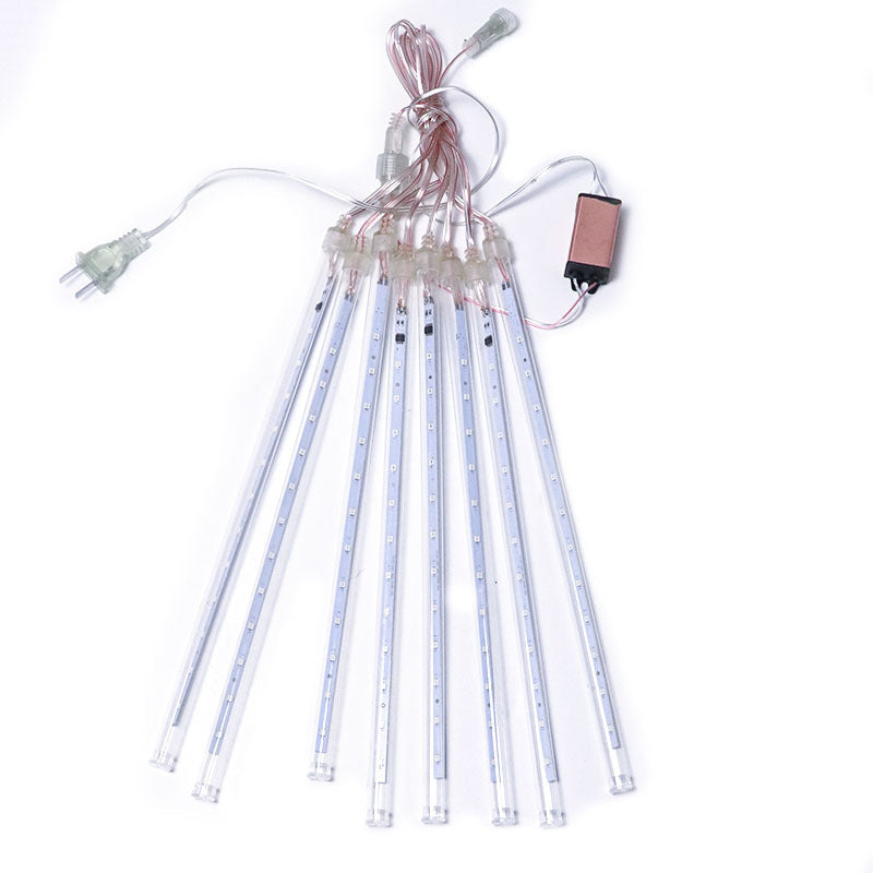 LED meteor shower lights, colorful lights, flashing lights, New Year's Eve decorative lights, double-sided waterproof hanging tree lights, meteor light strings