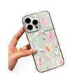 Ins fresh colorful leaf raindrops suitable for iphone17 apple 16pro magnetic anti-fall high transparency transparent mobile phone case 15