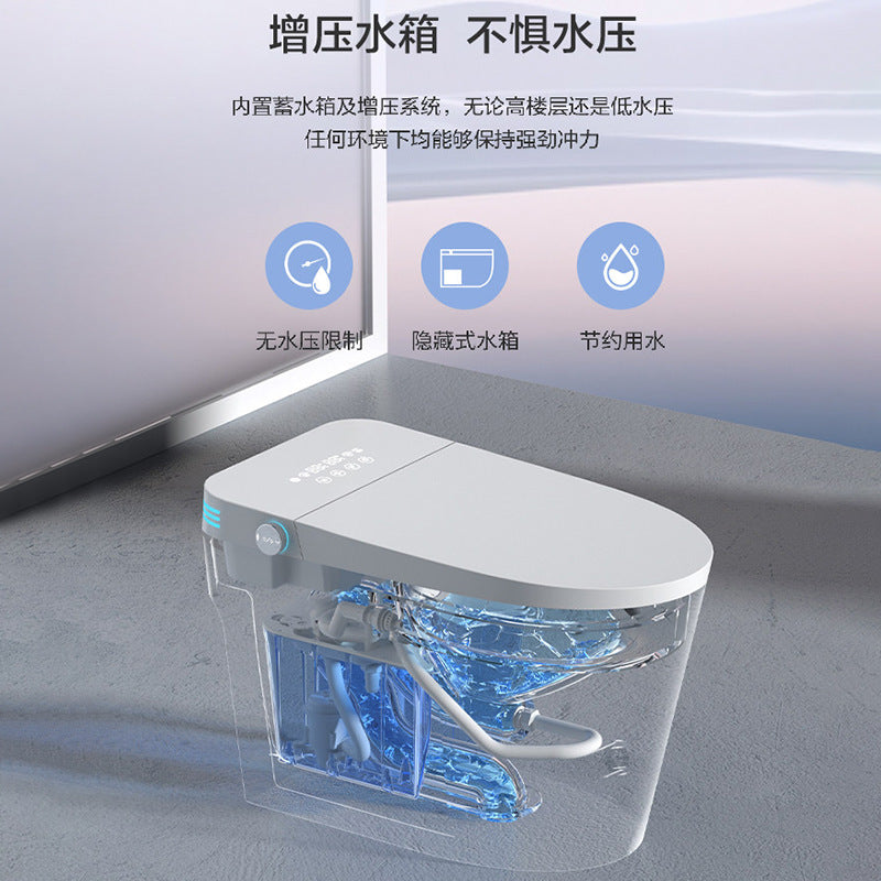 Authentic smart toilet: fully automatic lid, integrated design, instant heating, voice control, siphon flush, no water pressure limitation