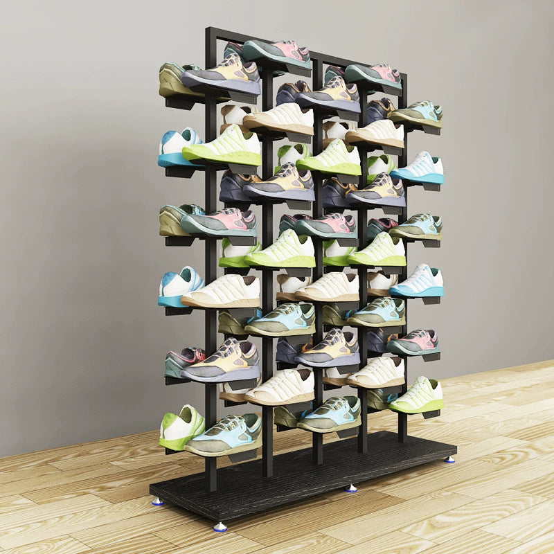 Source Factory Shoe Store Multifunctional Display Rack Double-sided Shelf Single-sided Shelf Metal Rack Removable Shoe Rack Storage
