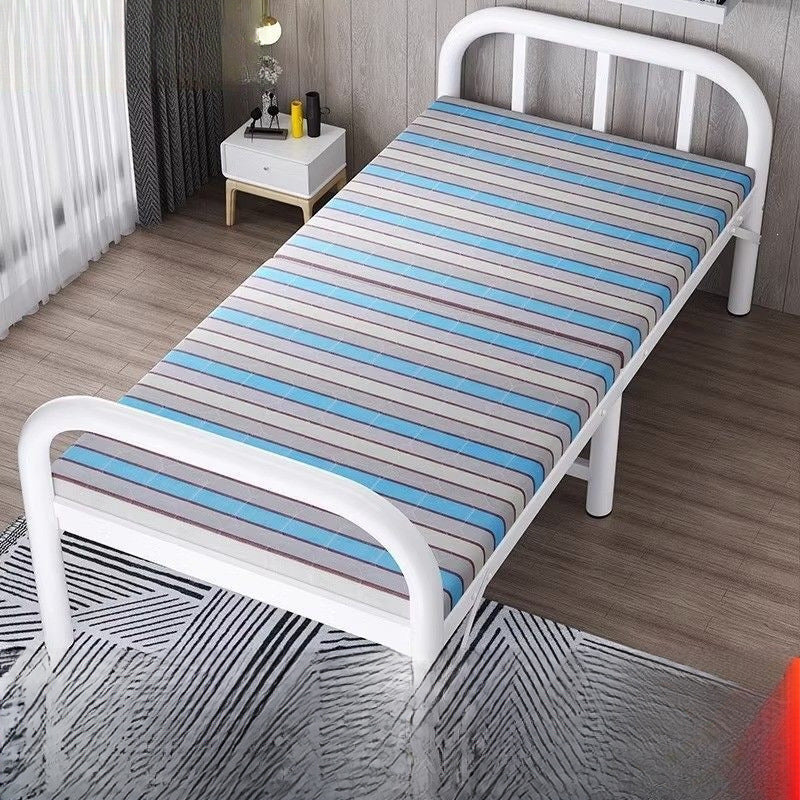 Folding bed sheets for home use, simple bed, office nap tool, dormitory lunch break, small bed, rental house, adult iron bed