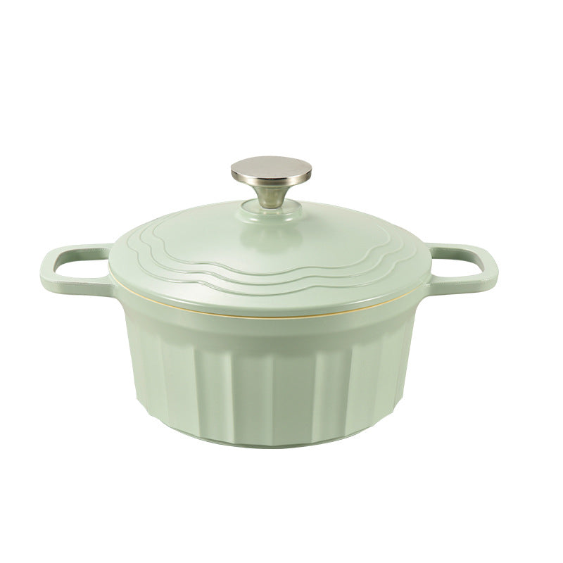 Household double-ear pot enamel pot non-stick pot stew pot popular large-capacity soup pot high-looking stew pot spot wholesale