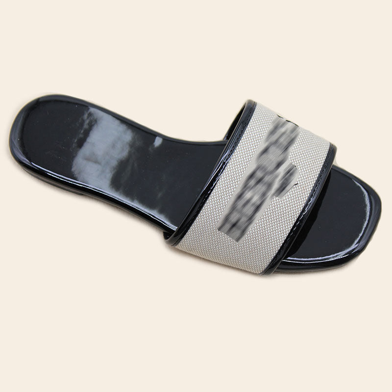 1688 stall spot wholesale craft shoes non-slip summer fashion letter embroidery women's beach slippers Slippers