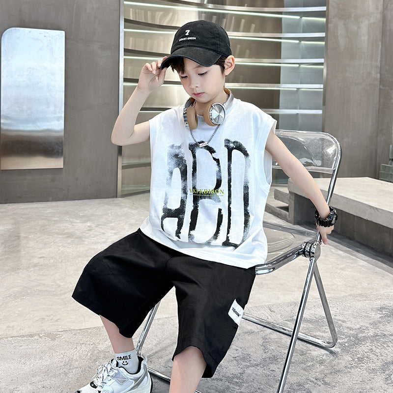 Boys' summer outfit set: new  lightweight summer style for older boys - sporty, cool, and trendy