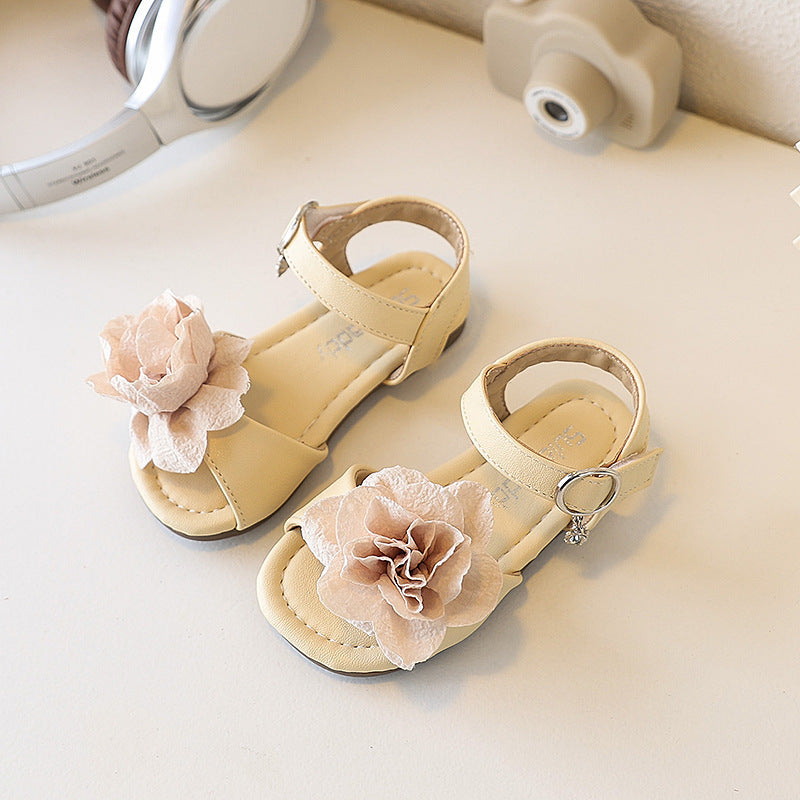 Ready-to-ship girls' non-slip sandals: stylish bowknot, cartoon, and pearl princess sandals for baby girls