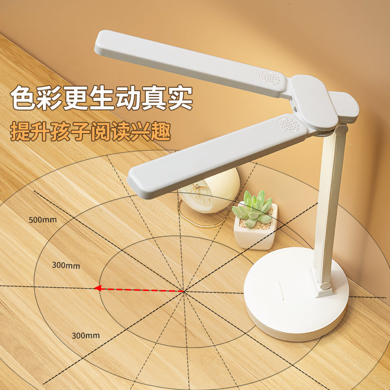 Eye-care led desk lamp for study, rechargeable/plug-in, student dorm reading light, children's vision protection, bedroom bedside lamp