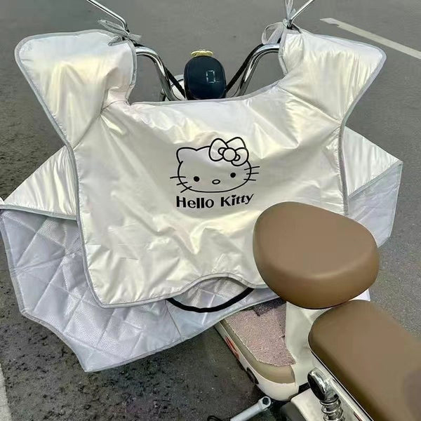 Electric vehicle windshield quilt summer new waterproof sunscreen sunshade with cartoon pattern electric motorcycle windshield quilt