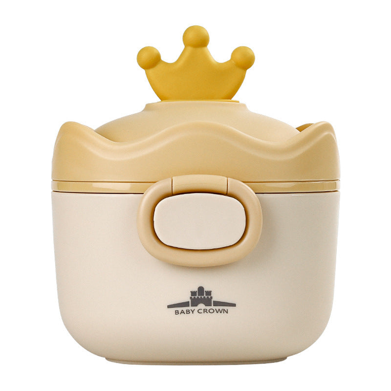 Baby crown milk powder box portable outing food rice noodles box sealed moisture-proof repackaged milk powder grid storage tank