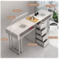 Widened 45cm nail table and chair set - special offer! economical single/double, light luxury, multi-functional, odorless, carbon steel with baked enamel finish
