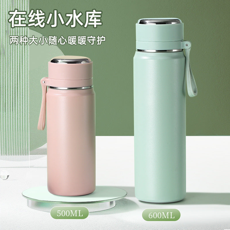 High-style insulated tumbler for women, 304 stainless steel trendy portable water bottle for men, tea infuser cup - wholesale & customization available