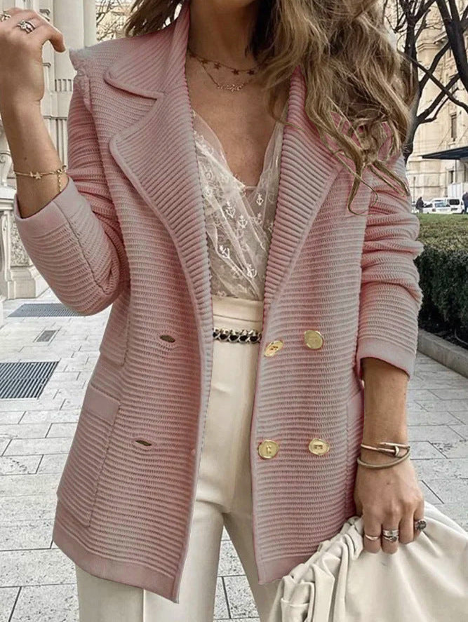 European and american cross-border e-commerce women's clothing amazon short textured casual top long sleeve jacket outerwear autumn and winter new women's collection