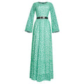 Lolita style fresh & sweet two-piece set: polka dot flare sleeve dress with belt - plus size african-inspired women's clothing