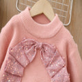 fall/winter new girls' sweater and tutu skirt set - handmade floral knit puffy skirt outfit for little girls