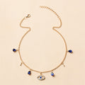 Wholesale devil's eye alloy necklace - european and american cross-border crystal eye jewelry - summer gold-plated european and american style pendant for women