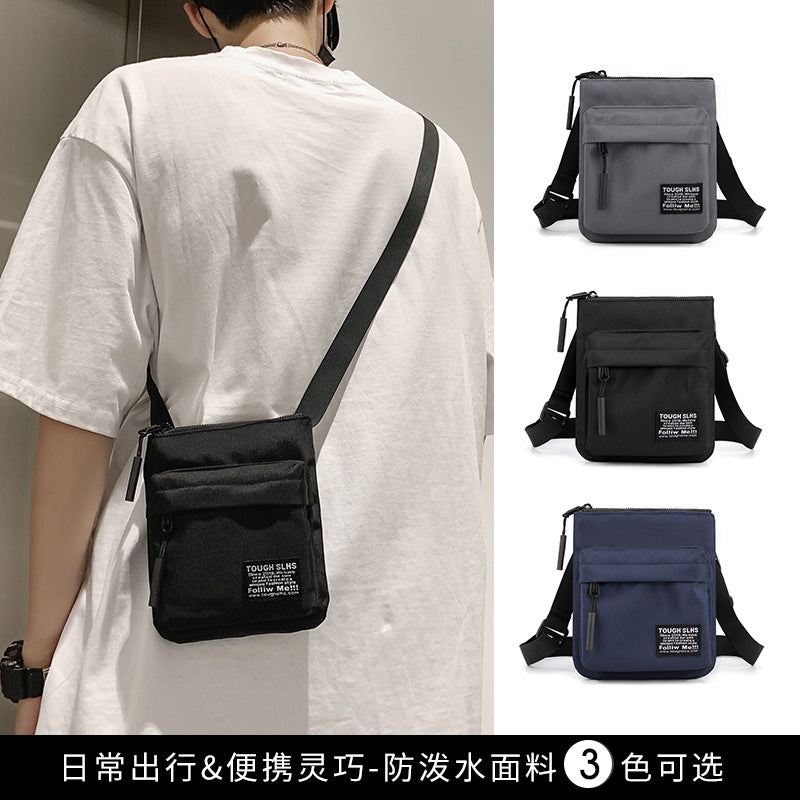 New Japanese men's bags trendy messenger bags simple and ultra-thin shoulder bags outdoor sports small satchel mobile phone bags