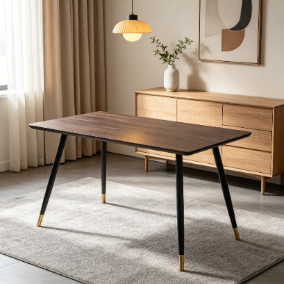 Amazon dining table - nordic modern minimalist restaurant table - iron leg rectangular mdf table - dining table