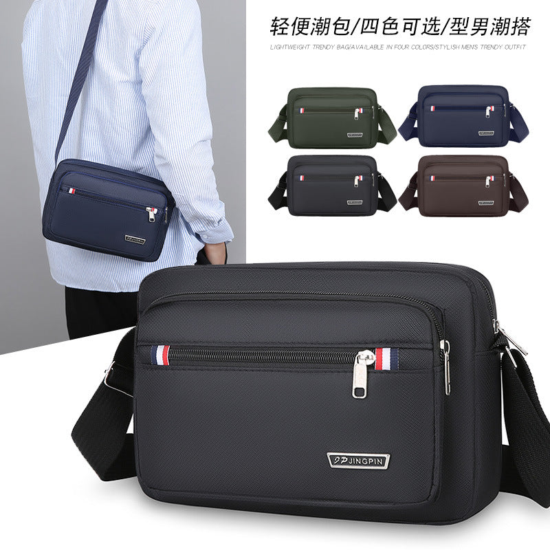 Foreign trade men's shoulder bag outdoor fashion trend messenger bag leisure business business wallet multi-layer storage bag