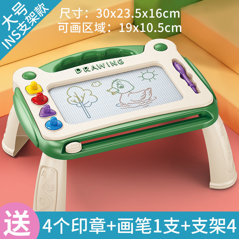 Children's large magnetic drawing board table - reusable erasable doodle board - colorful early education toy for babies