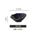 Salmon sashimi ice plate high-end ceramic seafood platter buffet plate sashimi plate japanese cuisine tableware