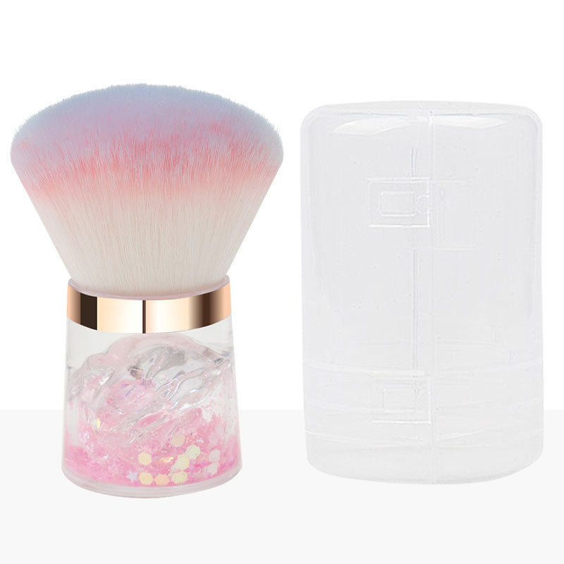 Single pink bristle large nail art dust brush portable makeup powder brush high-end beauty tool cosmetic brush