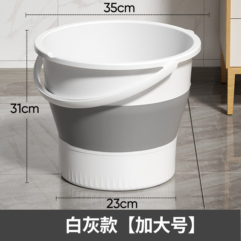 Collapsible water bucket - outdoor fishing bucket, available in small and large sizes, car travel, car wash bucket, portable thickened handheld plastic bucket for home use