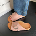 2025 new french retro chunky sole single buckle french sandals & slippers - summer outdoor wear, unisex, export quality