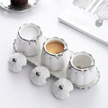 Creative ceramic seasoning jar set - kitchen salt shaker, spice bottle, and storage box - household msg and condiment organizer set