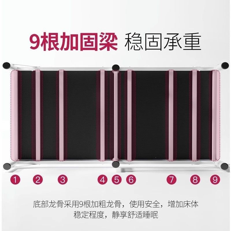 Folding bed sheets for home use, simple bed, office nap tool, dormitory lunch break, small bed, rental house, adult iron bed