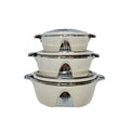 1.5l-2.5l-4.0l food warmer containerforeign trade 3pcs thermal insulation box set