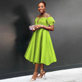 Am220954sexy mesh see-through dress designer lantern sleeve beaded a-line skirt dresses