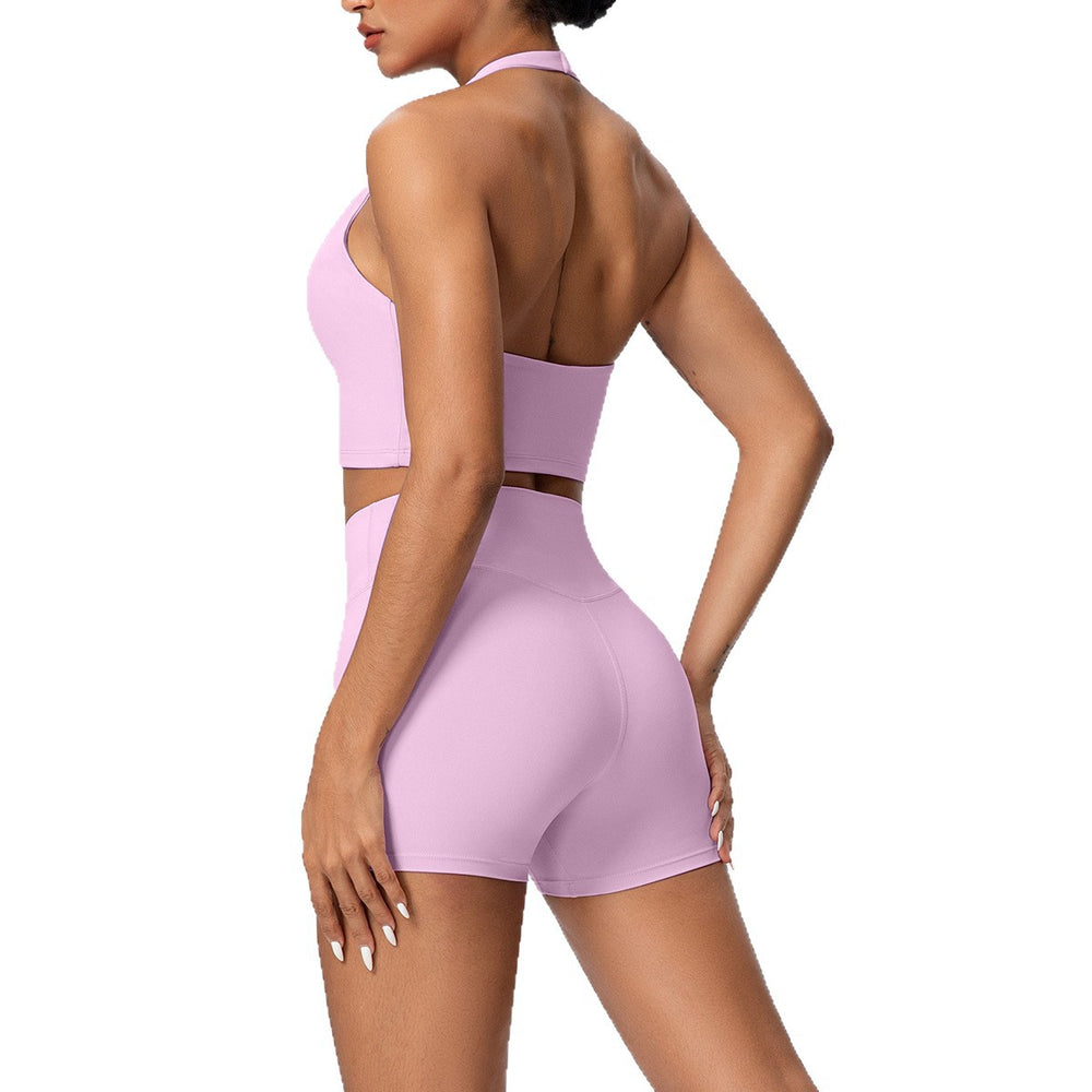 Fashionnew arrivalhigh waist hip lifting tight yoga wear shortsuitoutwear beautiful back quick-drying breathable running fitness wear