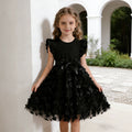 summer korean style girls' short-sleeve lace floral dress - trendy korean kids' formal dress