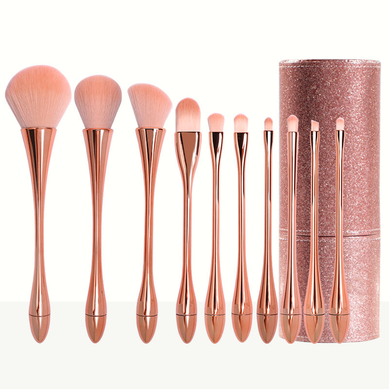 Sujilian xiaomanyao 10-piece set of complete makeup brushes, novice beauty tools, loose powder, blush brush, eye shadow makeup brush