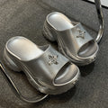 Trending chunky platform slides for women - new summer 2025 collection: perfect for outdoor wear, summer lounging, and students looking for a height boost