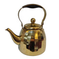Export middle east stainless steel ling pattern kettle golden teapot hotel thickened large capacity handle water kettle tea kettle manufacturer