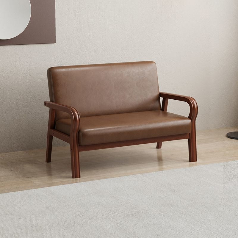 Single sofa simple living room rental small sofa popular bedroom mini double three-person small solid wood sofa chair