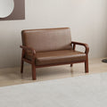 Single sofa simple living room rental small sofa popular bedroom mini double three-person small solid wood sofa chair