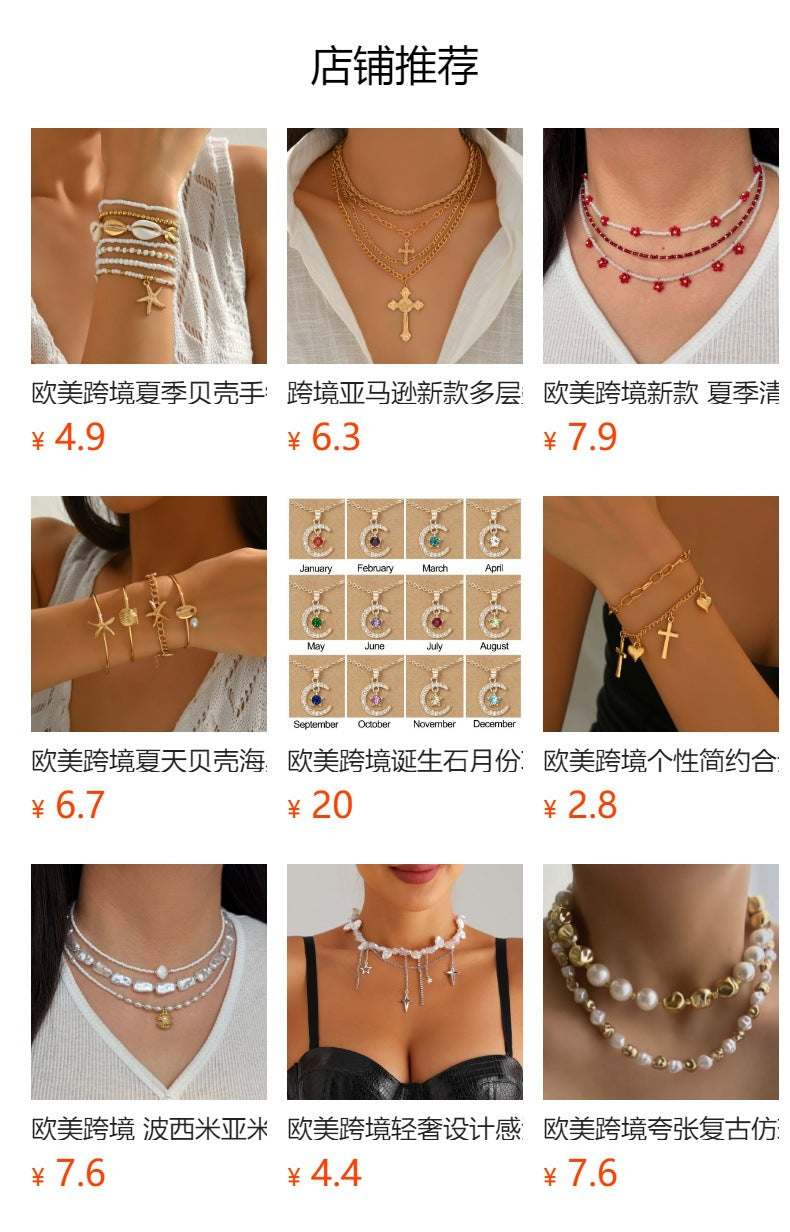 Wholesale butterfly full diamond necklace - new european and american cross-border fashion jewelry, high-end ins style choker necklace for women