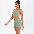 New outdoor casual cloud-like athletic yoga set - quick-dry, compression, criss-cross back, butt-lifting shorts workout outfit