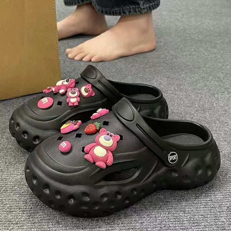 2024 baotou sandals women's hot style clogs outwear non-slip home soft beach new couple sandals