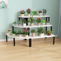 Solid wood corner flower shelf, multi-layered indoor space-saving floor-standing balcony wooden plant flower pot rack storage