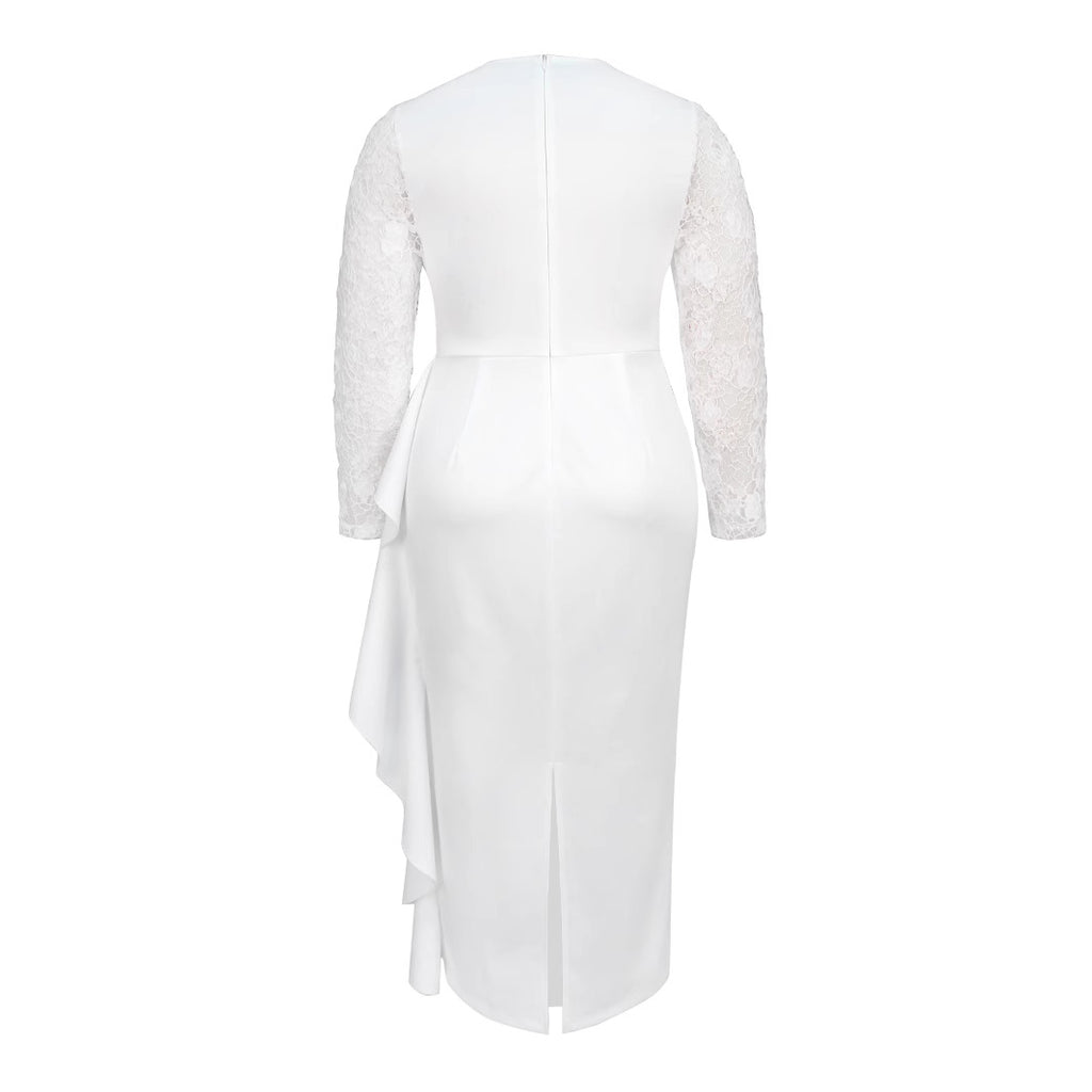 AM050106 Cross-border Elegant Heavy Industry Dress, Party Banquet Ball Lace Bead Dress dresses